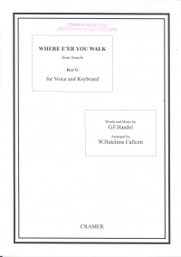 Where Eer You Walk Handel Key G Sheet Music Songbook