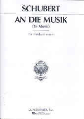 To Music (an Die Musik) Schubert Sheet Music Songbook