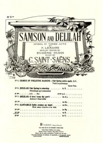 Softly Awakes My Heart Saint-saens Key E Sheet Music Songbook