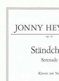 Serenade Standchen Heykens Sheet Music Songbook
