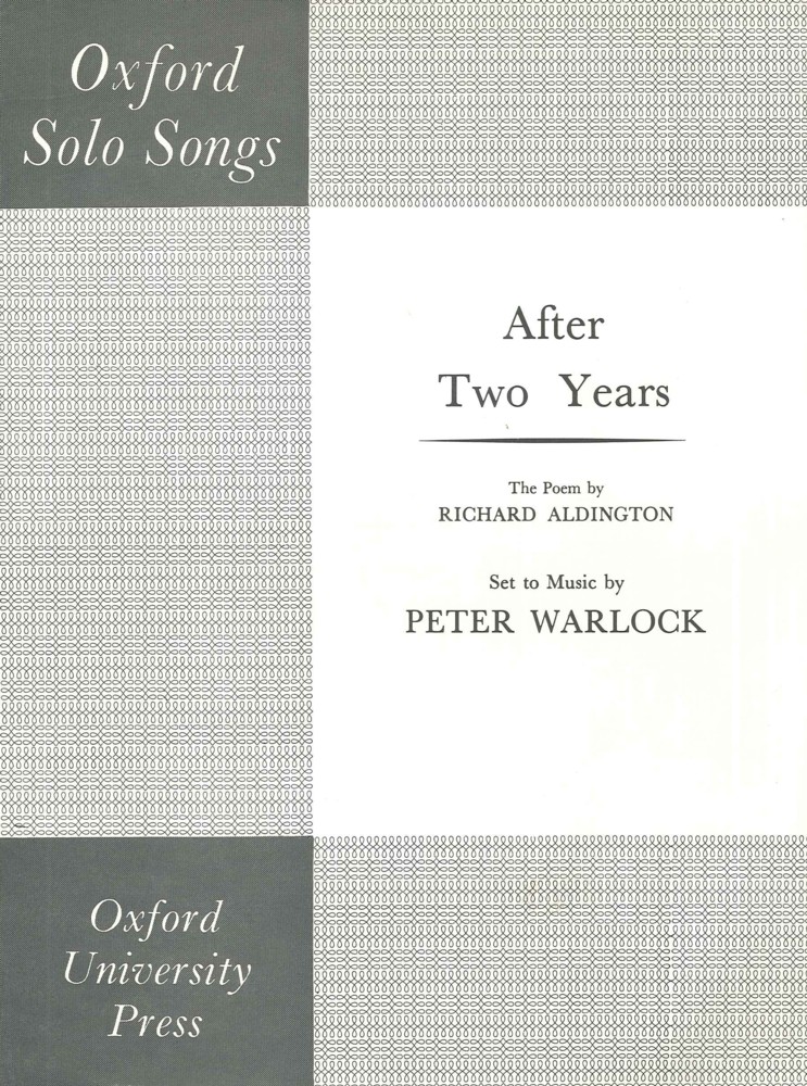 After Two Years Warlock Sheet Music Songbook