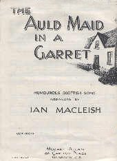 Auld Maid In A Garret Sheet Music Songbook