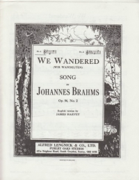 We Wandered (wir Wandelten) Brahms Key Bb Sheet Music Songbook