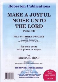 Make A Joyful Noise Unto The Lord (head) High Gmaj Sheet Music Songbook