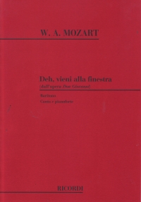 Deh Vieni Alla Finestra (don Giovanni) Mozart Sheet Music Songbook