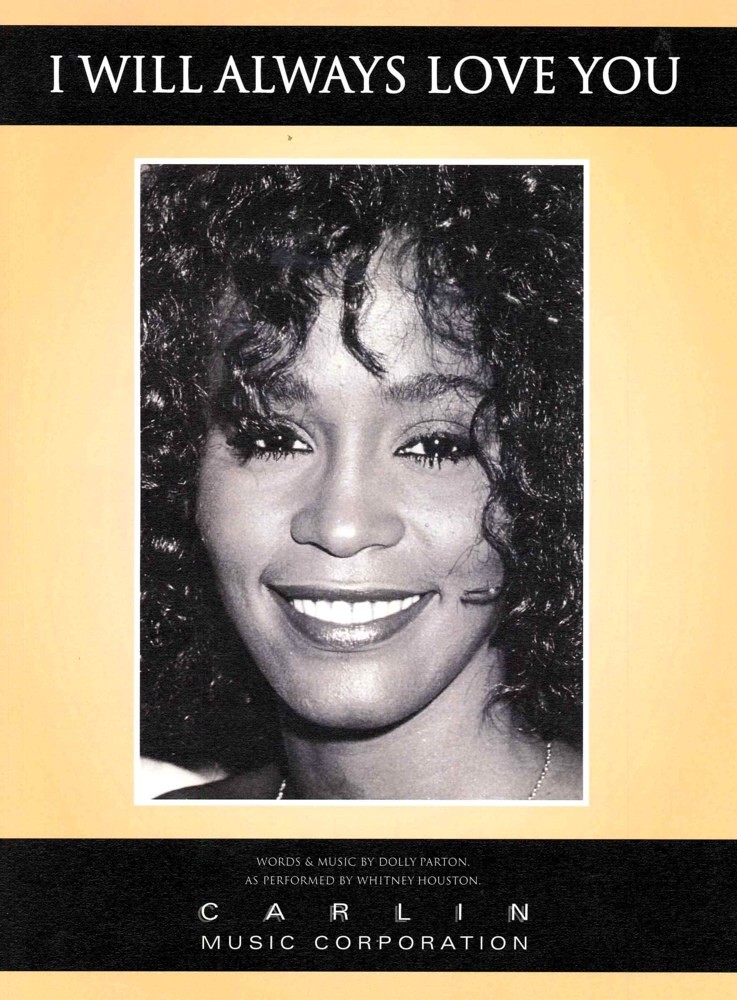 I Will Always Love You Whitney Houston Sheet Music Songbook