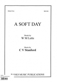 Soft Day Stanford/letts Medium Voice Sheet Music Songbook
