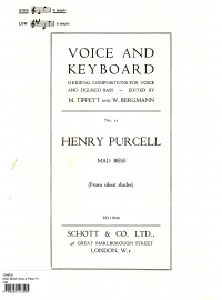 Mad Bess C Major Voice & Piano Purcell Sheet Music Songbook