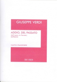 Addio Del Passato Verdi Soprano Sheet Music Songbook