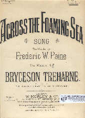 Across The Foaming Sea C To Eb Treharne Sheet Music Songbook