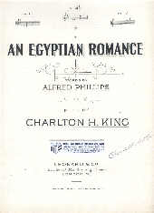 An Egyptian Romance In G King Sheet Music Songbook