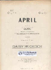 April In Eb Mcgeoch Sheet Music Songbook