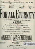 For All Eternity In C Mascheroni English/italian Sheet Music Songbook