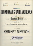 God Who Madest Earth And Heaven In Eb Newton Sheet Music Songbook