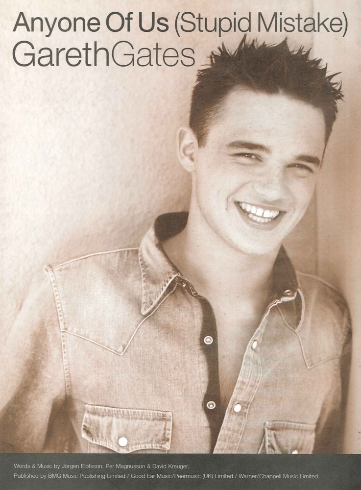 Anyone Of Us (stupid Mistake) Gareth Gates Sheet Music Songbook