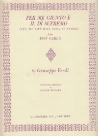 Per Me Giunto E Il Di Supremo Verdi Baritone Sheet Music Songbook