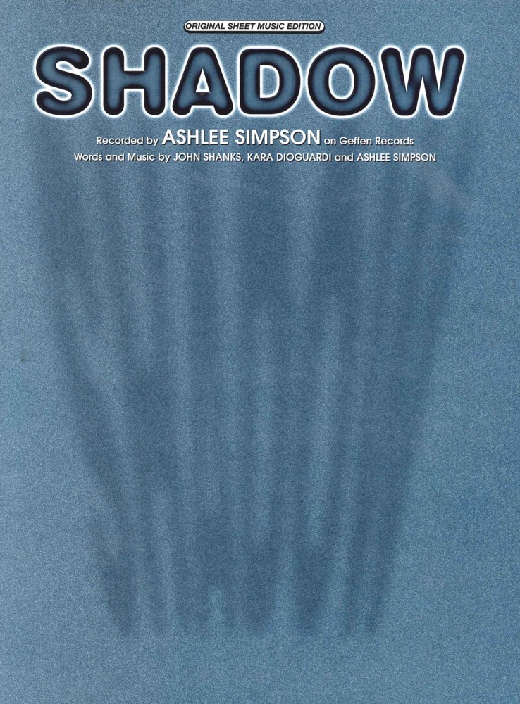 Shadow Ashlee Simpson Sheet Music Songbook