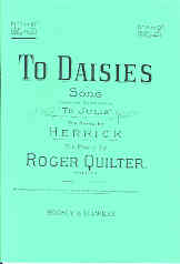 To Daisies Quilter Key Bb Voice & Piano Sheet Music Songbook