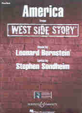 America (west Side Story) Bernstein Sheet Music Songbook