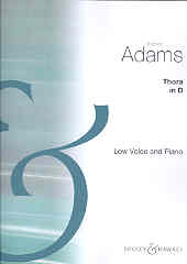 Thora Adams Key D Low Voice & Piano Sheet Music Songbook