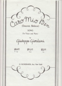 Caro Mio Ben Giordani High Voice Key F Sheet Music Songbook