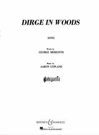 Dirge In The Woods Copland Song Eb Sheet Music Songbook
