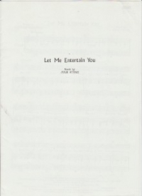 Let Me Entertain You Styne Pvg Sheet Music Songbook