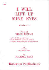 I Will Lift Up Mine Eyes Head Vce/pf Sheet Music Songbook