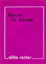Return To Sender Sheet Music Songbook