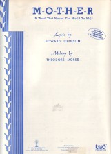 M-o-t-h-e-r (a Word That Means The World To Me) Sheet Music Songbook