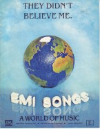 They Didnt Believe Me - Pvg Sheet Music Songbook