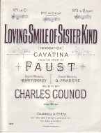 Loving Smile Of Sister Kind - (faust) Key Of Db Sheet Music Songbook