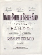 Loving Smile Of Sister Kind - (faust) Key Of Eb Sheet Music Songbook