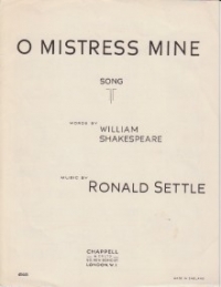 O Mistress Mine Settle Key Of Bb Sheet Music Songbook
