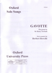Gavotte Howells Piano/vocal Sheet Music Songbook