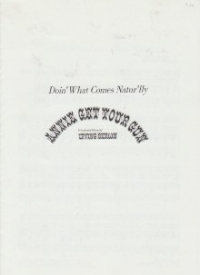 Doin What Comes Naturlly Annie Get Your Gun Sheet Music Songbook