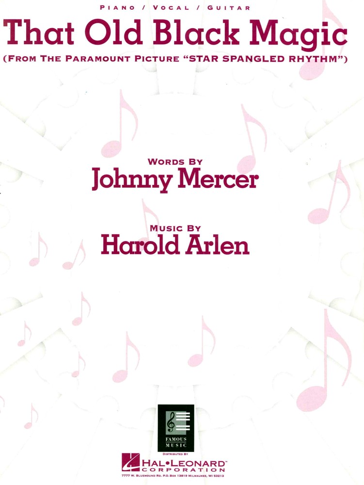 That Old Black Magic Song Mercer/arlen Sheet Music Songbook