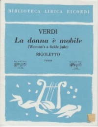 La Donna Mobile Verdi Key B Major Sheet Music Songbook