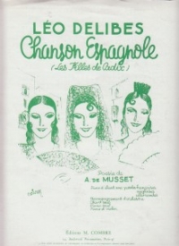 Les Filles De Cadix (chanson Espagnole) Delibes Sheet Music Songbook