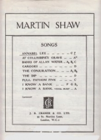 Annabel Lee Shaw Key F Sheet Music Songbook
