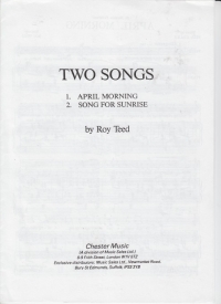 Two Songs Teed Sheet Music Songbook