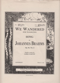 We Wandered (wir Wandelten) Brahms Key Db Sheet Music Songbook